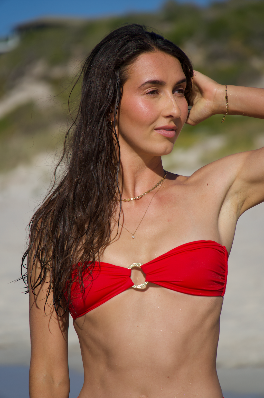Sol Bandeau Top - Red